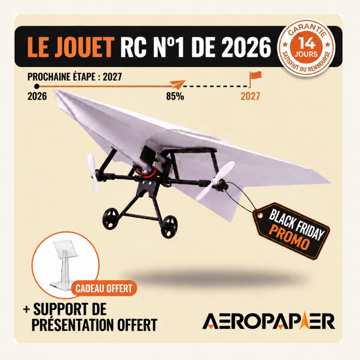 Kit Avion en Papier Télécommandé AeroPapier