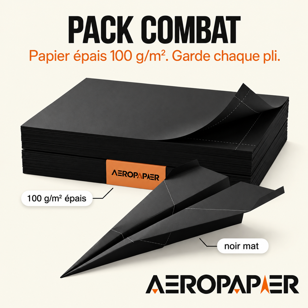 100 feuilles noires épaisses