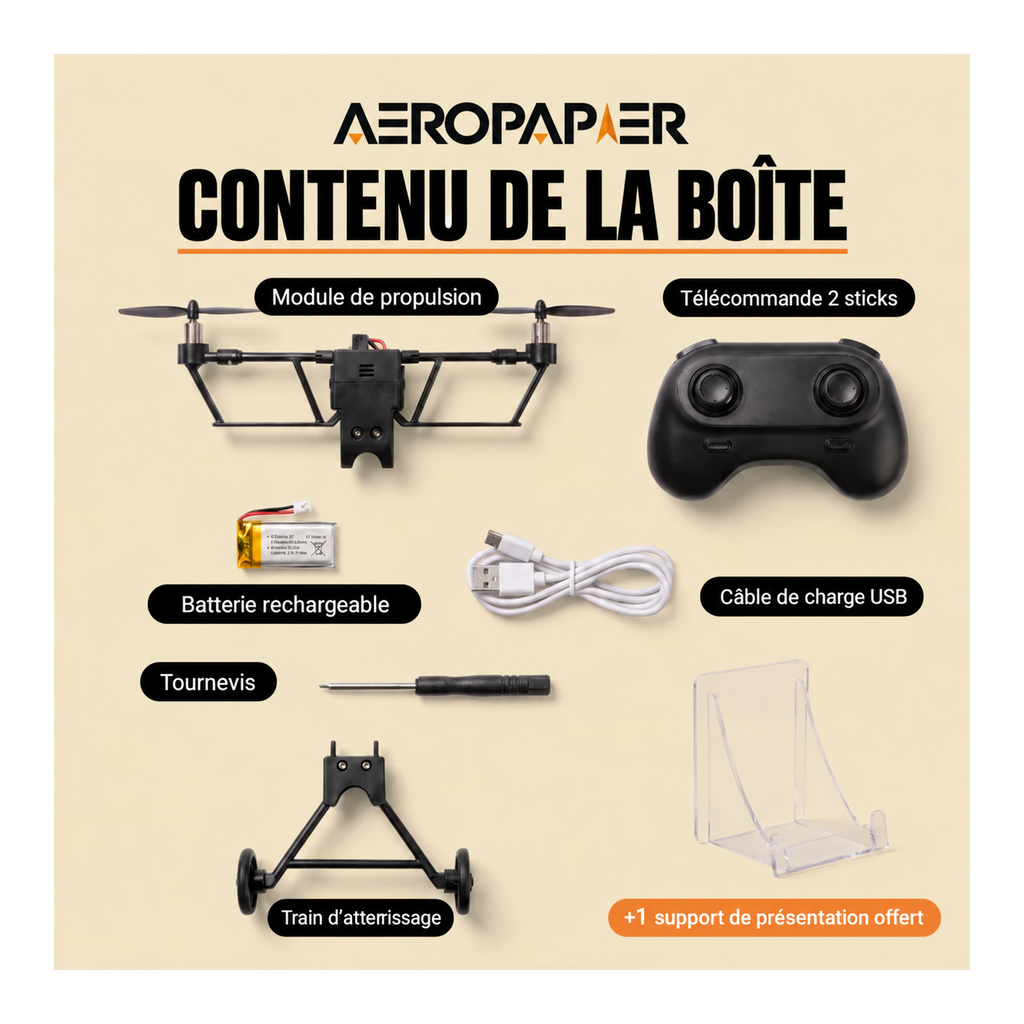 Kit Avion en Papier Télécommandé AeroPapier